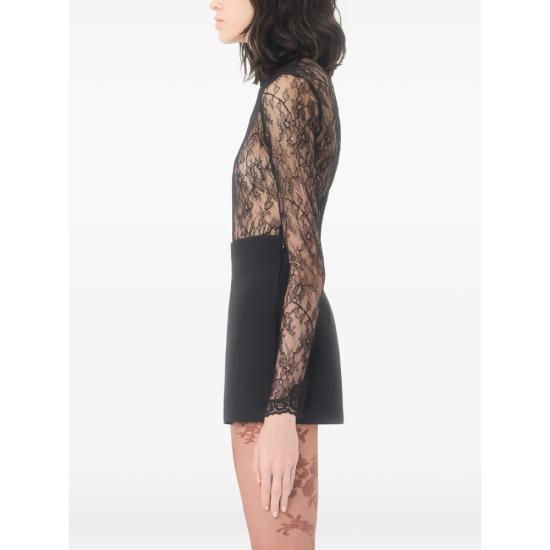 26FW 발렌티노 가라바니 바디수트 티셔츠 9B3MR02MAAA 0NO BLACK - VALENTINO GARAVANI