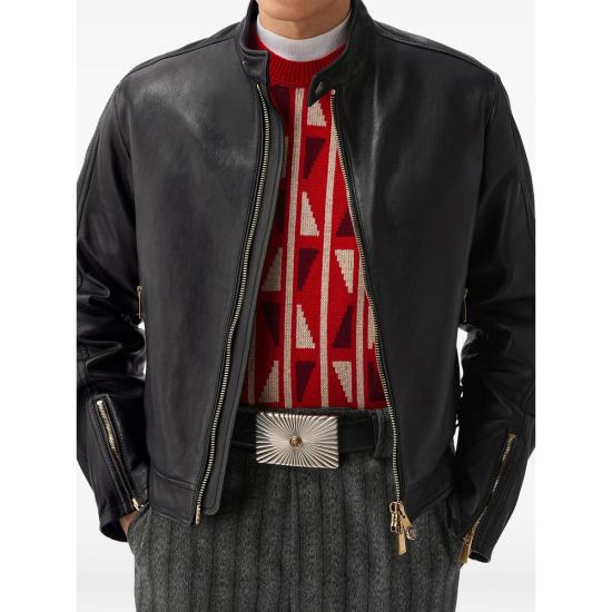 26FW 베르사체 가죽 자켓 1A18980 1027050 1B000 BLACK - VERSACE