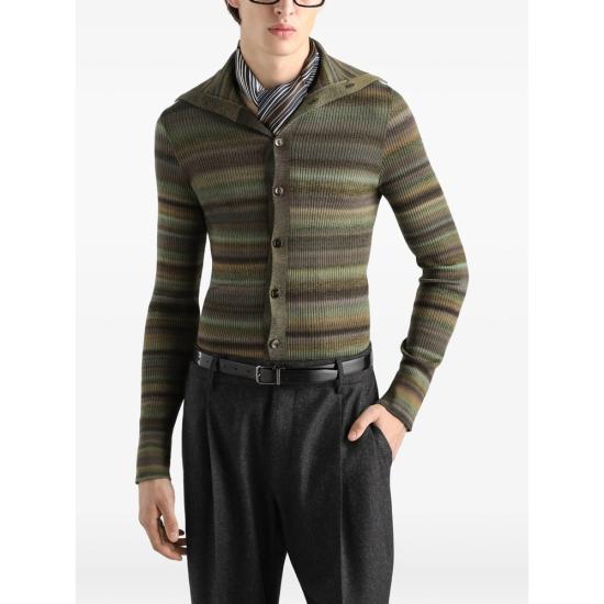 26FW 돌체앤가바나 가디건 GXVBCT JDVL2 S8270 GREEN BROWN - DOLCE & GABBANA