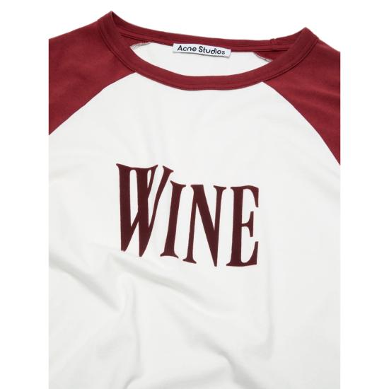 26FW 아크네 스튜디오 탑 CL0490 BUWHI WHITE RED - ACNE STUDIOS