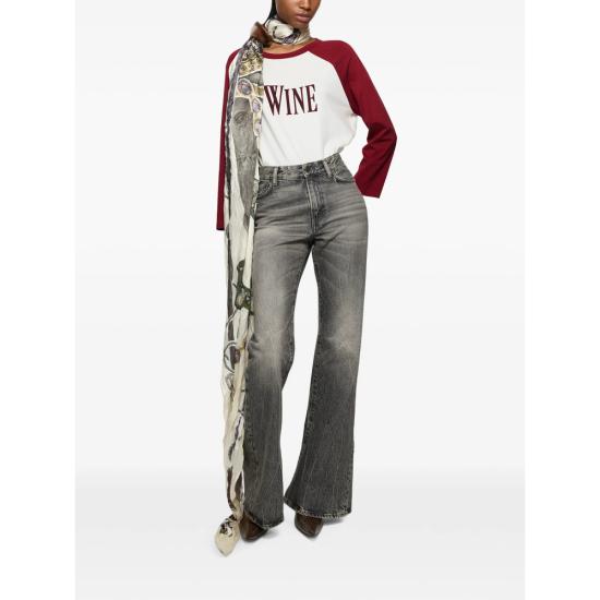 26FW 아크네 스튜디오 탑 CL0490 BUWHI WHITE RED - ACNE STUDIOS