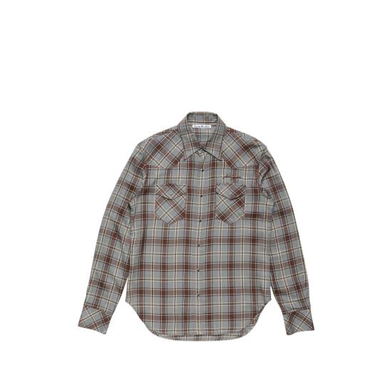 26FW 아크네 스튜디오 긴팔 셔츠 BB0715 MGREY GREY BROWN