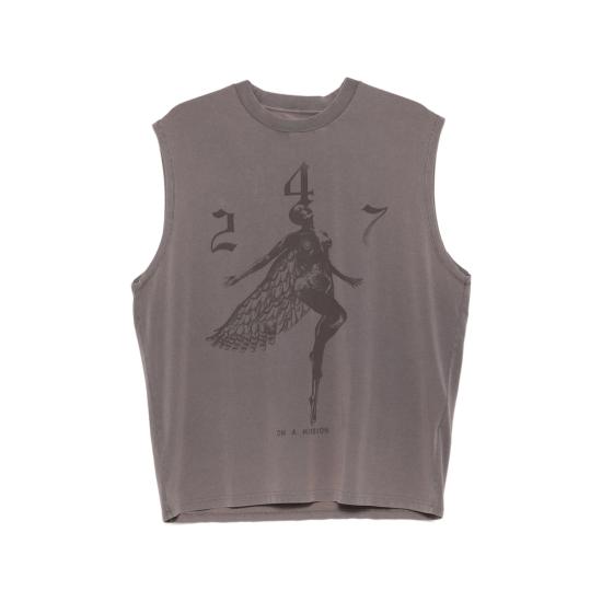 26FW 리프레젠트 민소매 티셔츠 247M100179 44 GRAPH GREY
