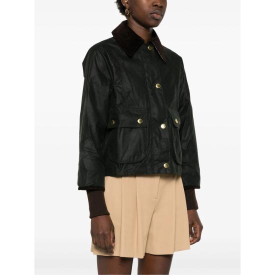 26FW 바버 크롭드 비드넬 왁스 재킷 LWX1403 SG51 GREEN - BARBOUR