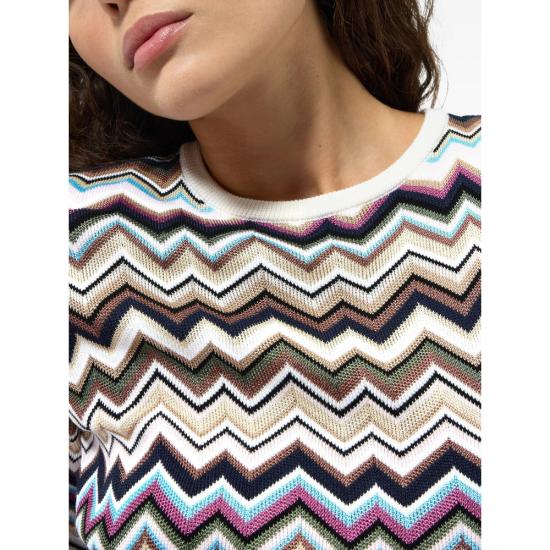 26FW 미소니 롱 원피스 DS26WG28 BK01KO SMSPL WHITE BLACK - MISSONI