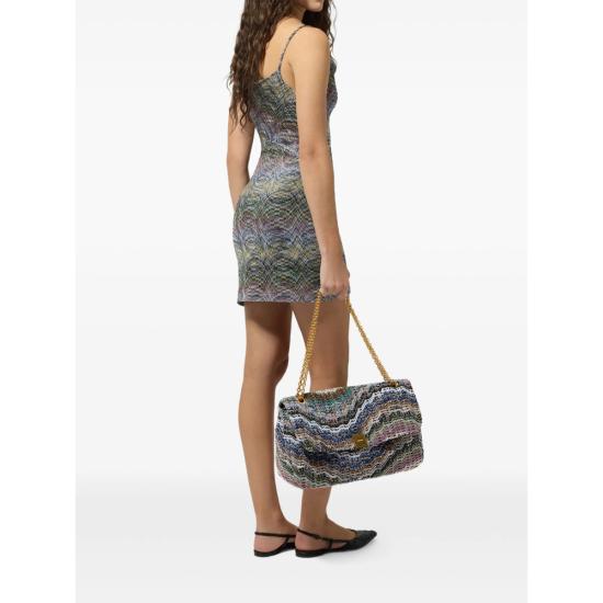 26FW 미소니 숏 원피스 DS26WG22 BR015S SMSON BLUE GREY - MISSONI