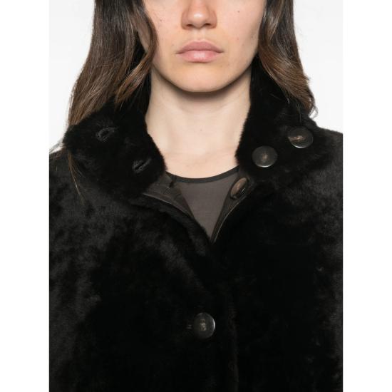26FW 이브살로몬 코트 27WYM60096MERL A2009 BLACK BROWN - YVES SALOMON