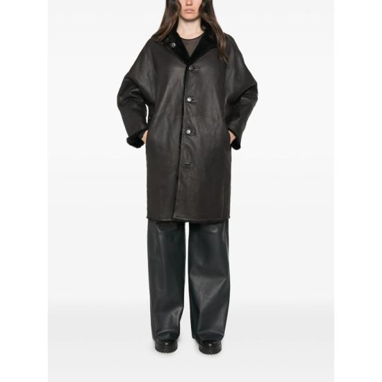 26FW 이브살로몬 코트 27WYM60096MERL A2009 BLACK BROWN - YVES SALOMON