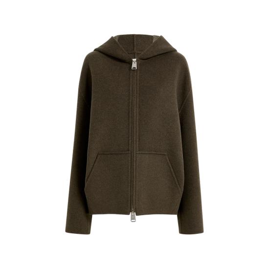 26FW 케이트 돌렘 울 블렌드 후드 자켓 6243547 W547 716 BROWN
