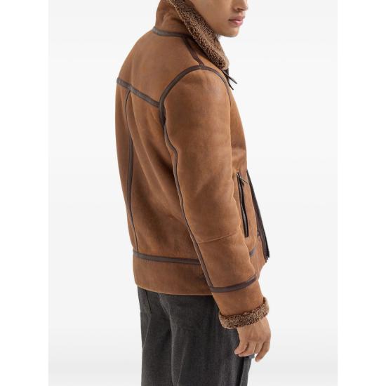 26FW 브루넬로 쿠치넬리 가죽 자켓 MPMTR2093 C4269 BROWN - BRUNELLO CUCINELLI