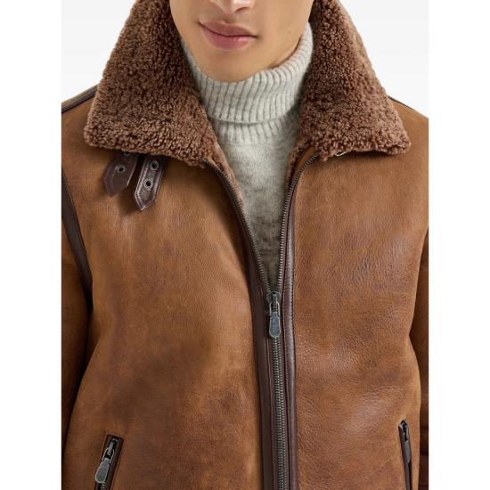 26FW 브루넬로 쿠치넬리 가죽 자켓 MPMTR2093 C4269 BROWN - BRUNELLO CUCINELLI