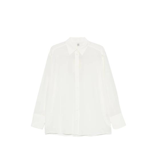 26FW 토템 새틴 크레이프 실크 셔츠 263 WRT0891 FB0115 059 OFFWH BLACK