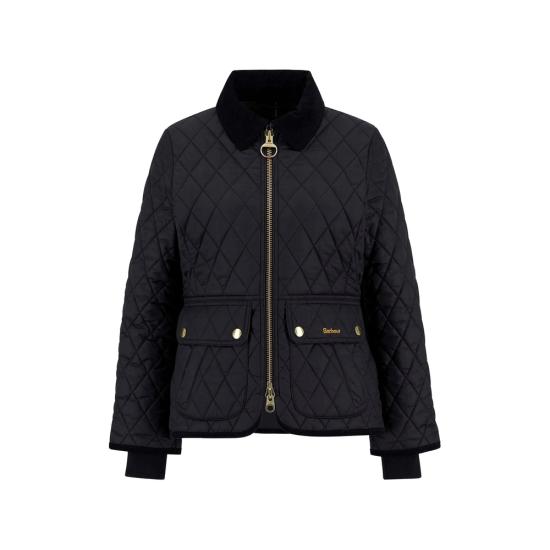26FW 바버 비드넬 피티드 퀼티드 재킷 LQU1765 BK91 BLACK