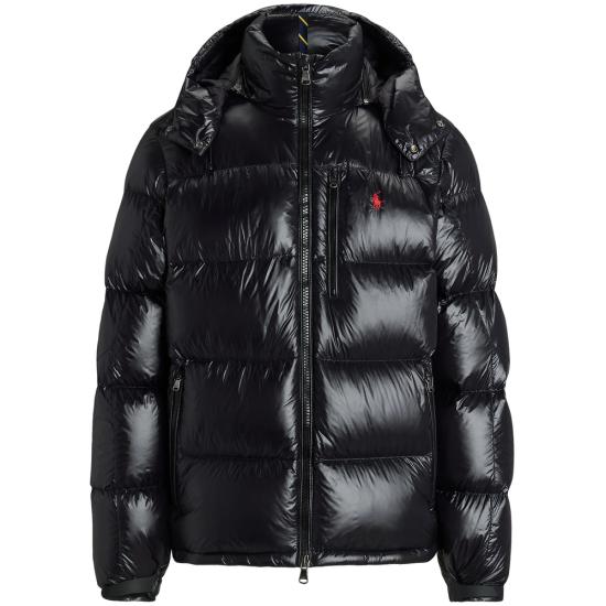 26FW 랄프 로렌 포니 로고 후디드 패딩 710968281001 BLACK