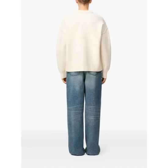 26FW 아미 빅 하트 울 크루넥 스웨터 UKS838 018 151 NEUTRALS - AMI