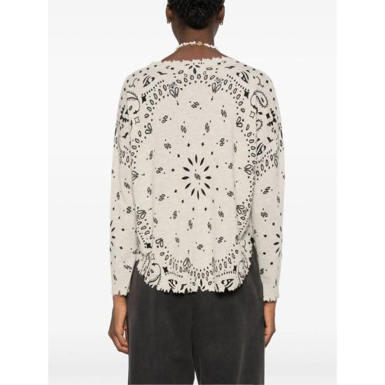 26FW 쿠즈텡 긴팔 티셔츠 F2500 MELA BANDA 2238 NEUTRALS BROWN - KUJTEN