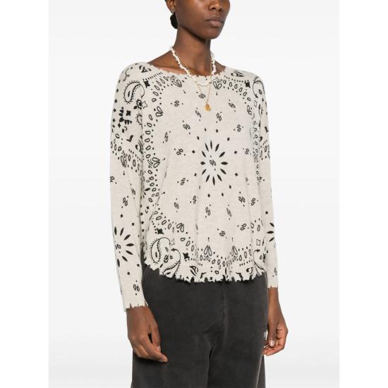 26FW 쿠즈텡 긴팔 티셔츠 F2500 MELA BANDA 2238 NEUTRALS BROWN - KUJTEN