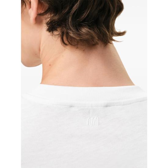 26FW 아미 스몰 하트 로고 티셔츠 BFUTS035 724 100 WHITE - AMI