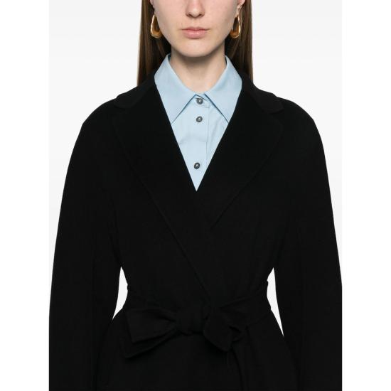 26FW 에스막스마라 폴도 울 드랩 랩 코트 POLDO 700 013 BLACK - 'S MAX MARA