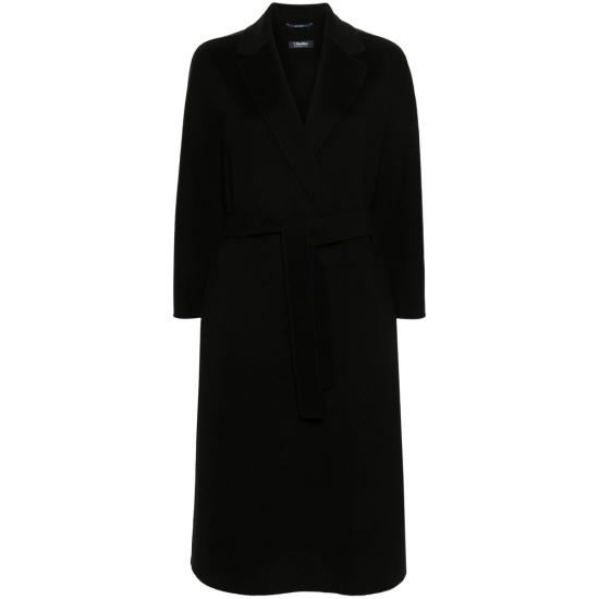 26FW 에스막스마라 폴도 울 드랩 랩 코트 POLDO 700 013 BLACK