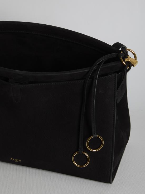 26FW 알라이아 르 클릭 포켓 35 누벅 숄더백 AA1L2038CA214 BLACK - ALAIA