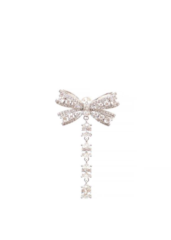 26FW 셀프 포트레이트 주얼리 PF26602ESLCRYSTAL BOWSILVER - SELF PORTRAIT