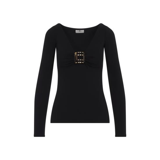 26FW 엘리자베타프랜치 탑 MD00567E2 110 NERO - ELISABETTA FRANCHI