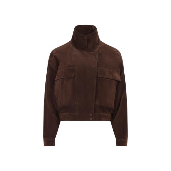 26FW 생로랑 무스탕 785562 YC2AY 2372 EBENE - SAINT LAURENT
