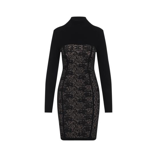 26FW 엘리자베타프랜치 미디 원피스 AM27Q66E2 FR9 NERO PELLE - ELISABETTA FRANCHI