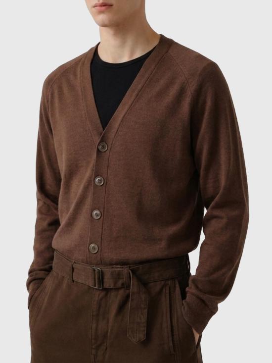 26FW 르메르 릴렉스 트위스트 가디건 릴렉스 트위스트 가디건 PO0052M BROWN - LEMAIRE