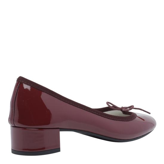 26FW 레페토 까미유 곰므 미들 힐 발레리나 V080VLUX 1450 Red - REPETTO
