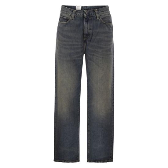 26FW 칼하트 에어론 팬츠 I036728 DARK DENIM