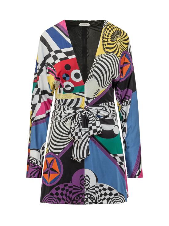 26FW 베르사체 숏 원피스 10265751A19285 5X000 MULTICOLOR