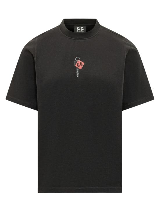 26FW 44레이블 반팔 티셔츠 B0030673FA779 P849 BLACK FOREVER 44 RED