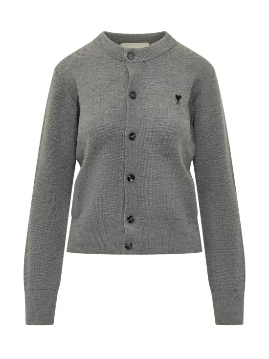 26FW 아미 크루넥 울 가디건 FKC361001 A336 GRIS CENDRE