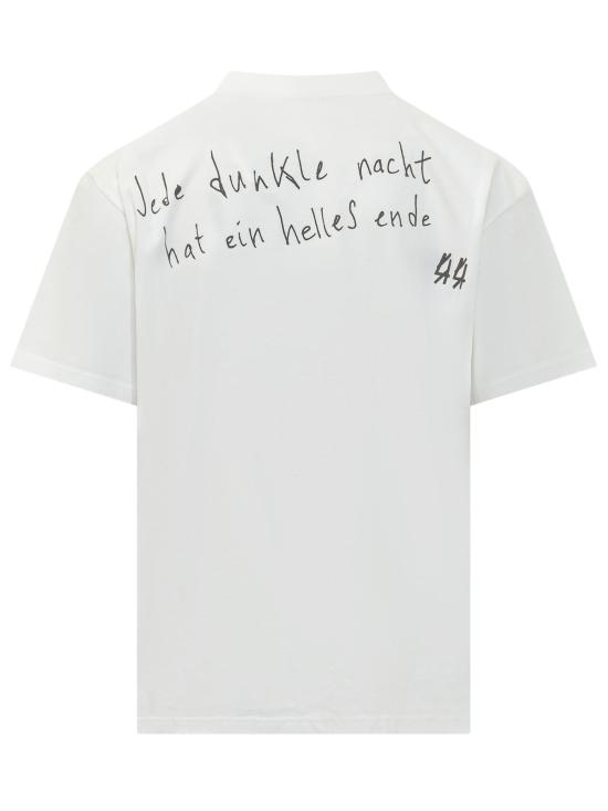 26FW 44레이블 반팔 티셔츠 B0030669FA706 P809 OPTICAL WHITE MOTTO DIRTY - 44 LABEL