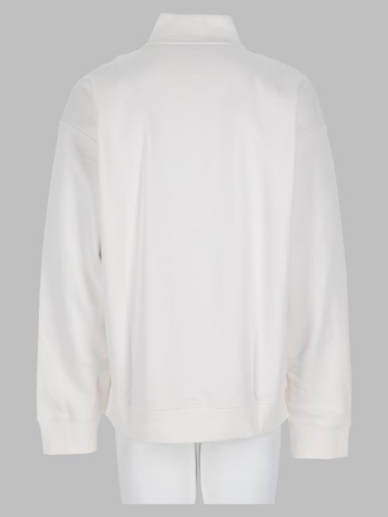 26FW 휴고보스 지퍼넥 로고 코튼 테리 로고 스웨트셔츠 50525881 10249110102 IVORY - HUGO BOSS