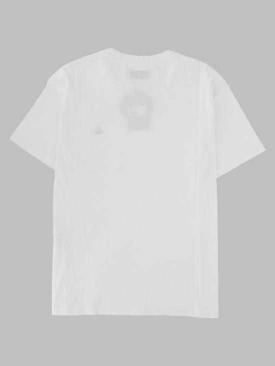 26FW 비비안웨스트우드 가먼트 다이드 로고 저지 반팔 티셔츠 3G010013 J00BLA401 WHITE - VIVIENNE WESTWOOD