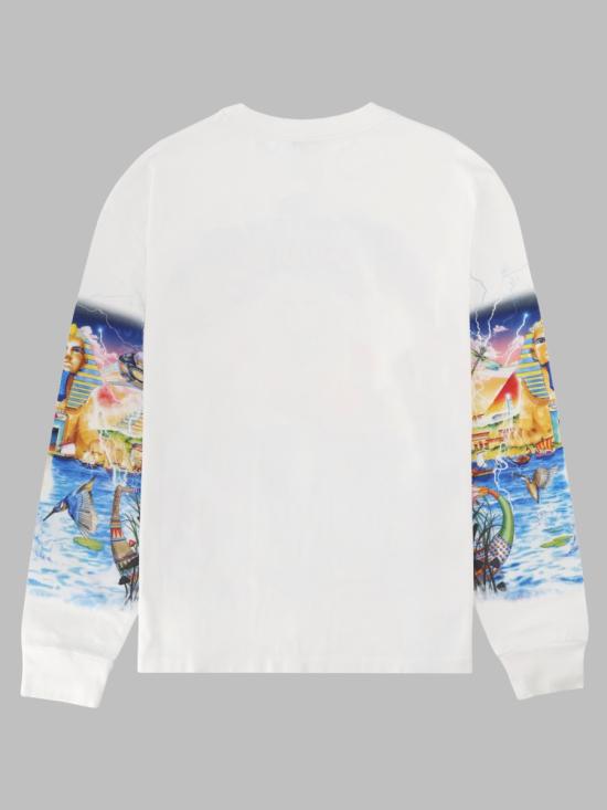 26FW 카사블랑카 긴팔 티셔츠 M PF26 JTS 062 03EGYPTASITWAS WHITE - CASABLANCA