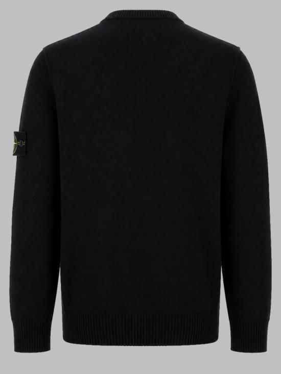 26FW 스톤 아일랜드 램스울 립드 트림 레귤러 핏 크루넥 점퍼 L2S155100072 S00A3V0029 BLACK