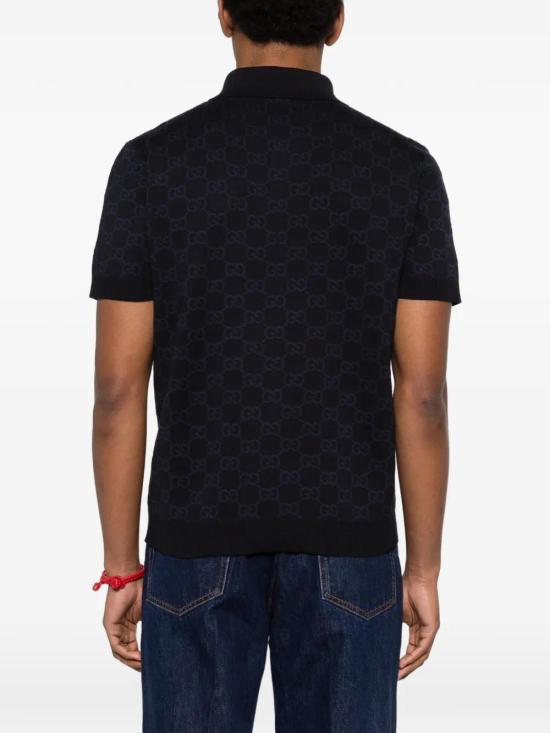 26SS 구찌 GG 코튼 실크 자카드 폴로 셔츠 855058XKFEN 4588 - GUCCI