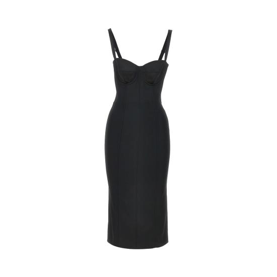 26FW 돌체앤가바나 미디 원피스 F60DGTFURHM Black