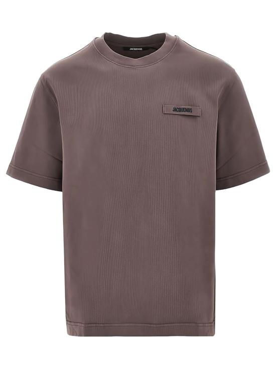 26FW 자크뮈스 그로그랭 로고 티셔츠 TSM00133AJ00226 850 BROWN