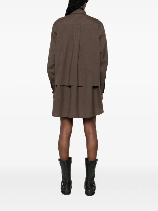 26FW 사카이 미디 원피스 2608566 BROWN 601 - SACAI