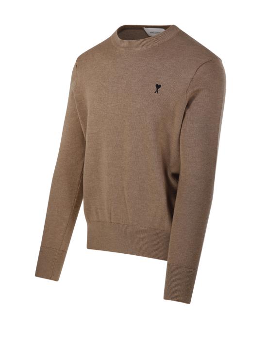 26FW 아미 ADC 크루넥 스웨터 HKS826 001 A335 CAMEL CHINE NOIR - AMI