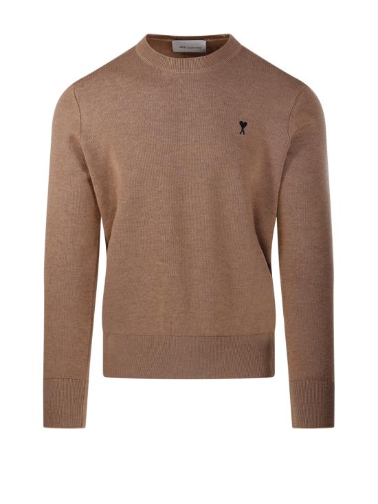 26FW 아미 ADC 크루넥 스웨터 HKS826 001 A335 CAMEL CHINE NOIR