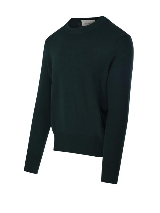 26FW 아미 ADC 크루넥 스웨터 HKS826 001 A258 VERT BOUTEILLE NOIR - AMI