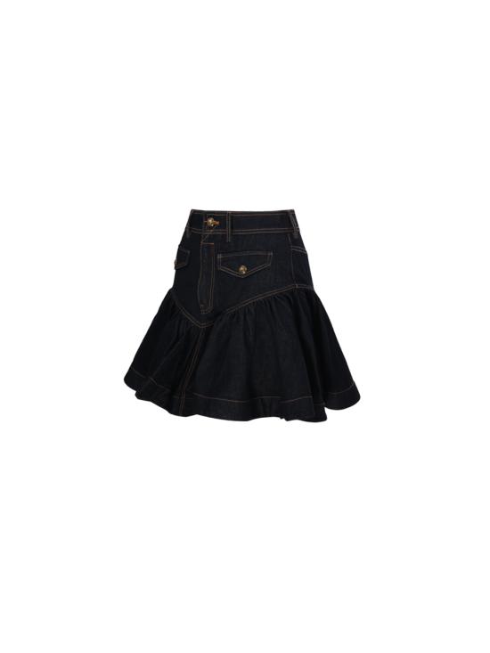 26FW 짐머만 숏 스커트 9498SF26R ONXB ONYX BLUE - ZIMMERMANN