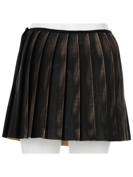 26SS 디젤 Short pleated distressed effect 스커트 A21153 0ALBP9XX Brown - DIESEL