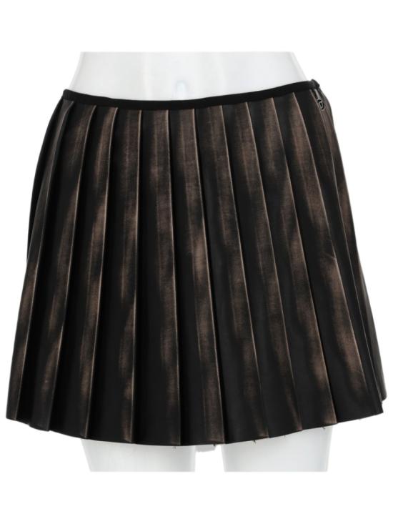 26SS 디젤 Short pleated distressed effect 스커트 A21153 0ALBP9XX Brown